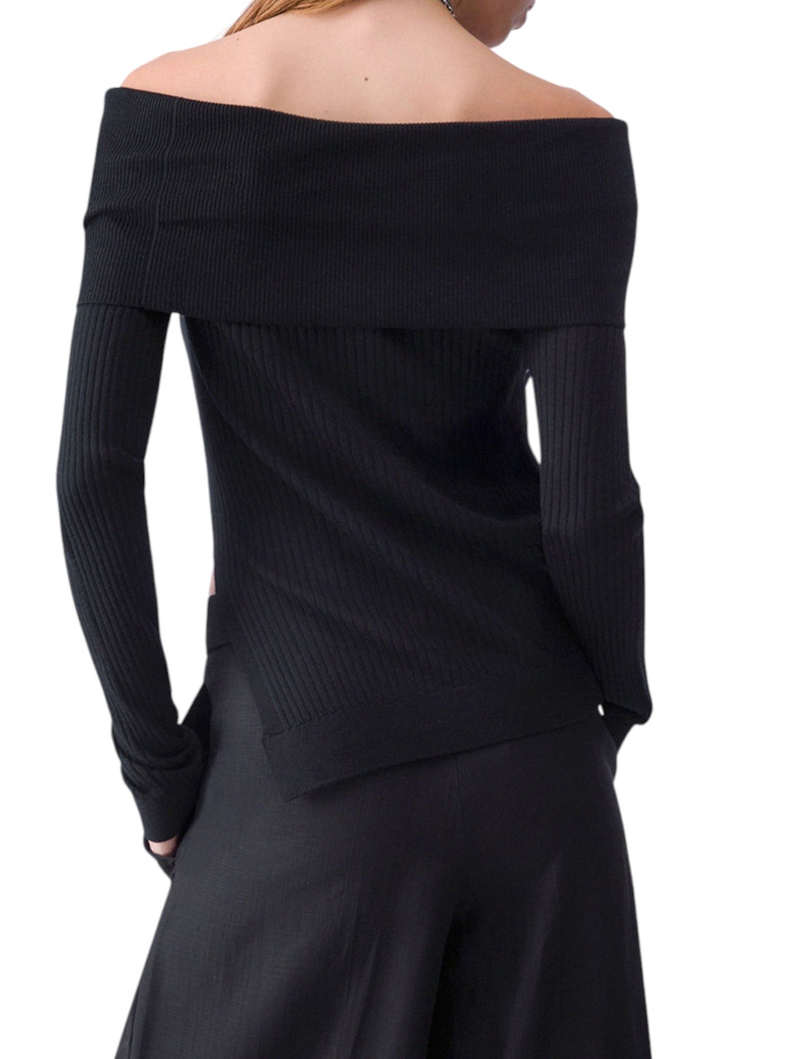 LIU JO - MAGLIA COLLO ANELLO NERO - immagine 2