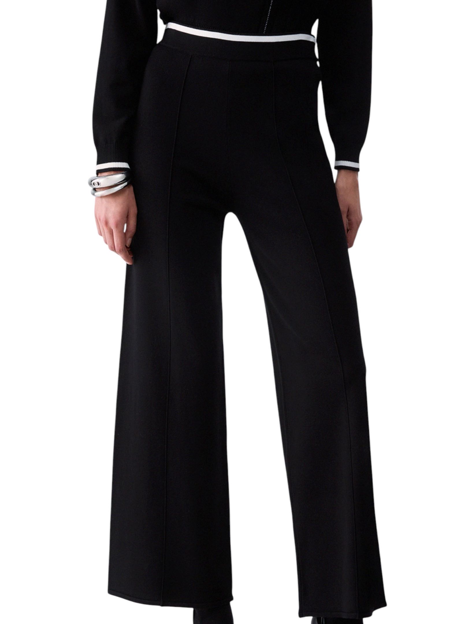 LIU JO - PANTALONE NERO LANA LUNGO
