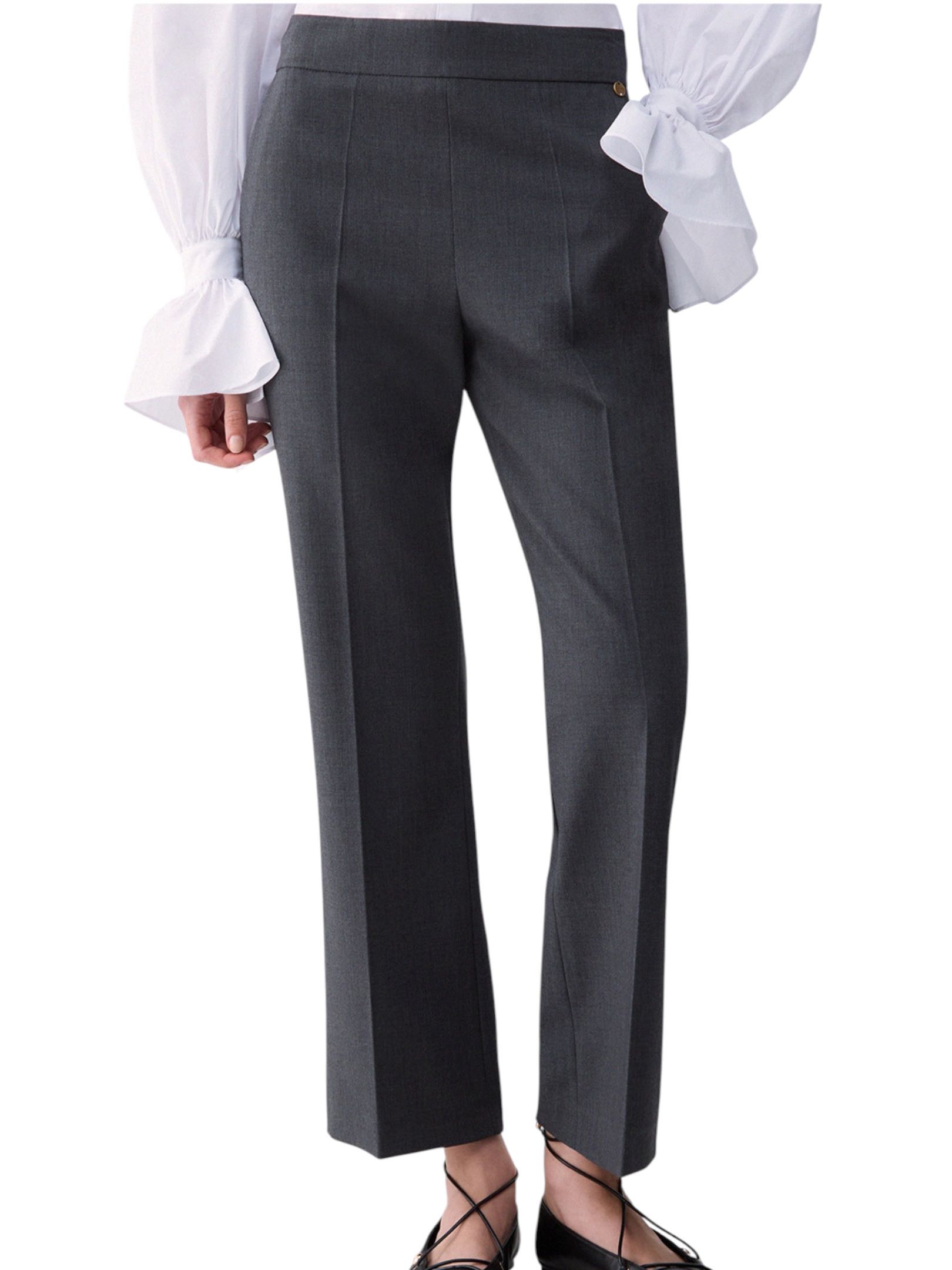 LIU JO - PANTALONE GRIGIO FLANELLA TROMBETTA