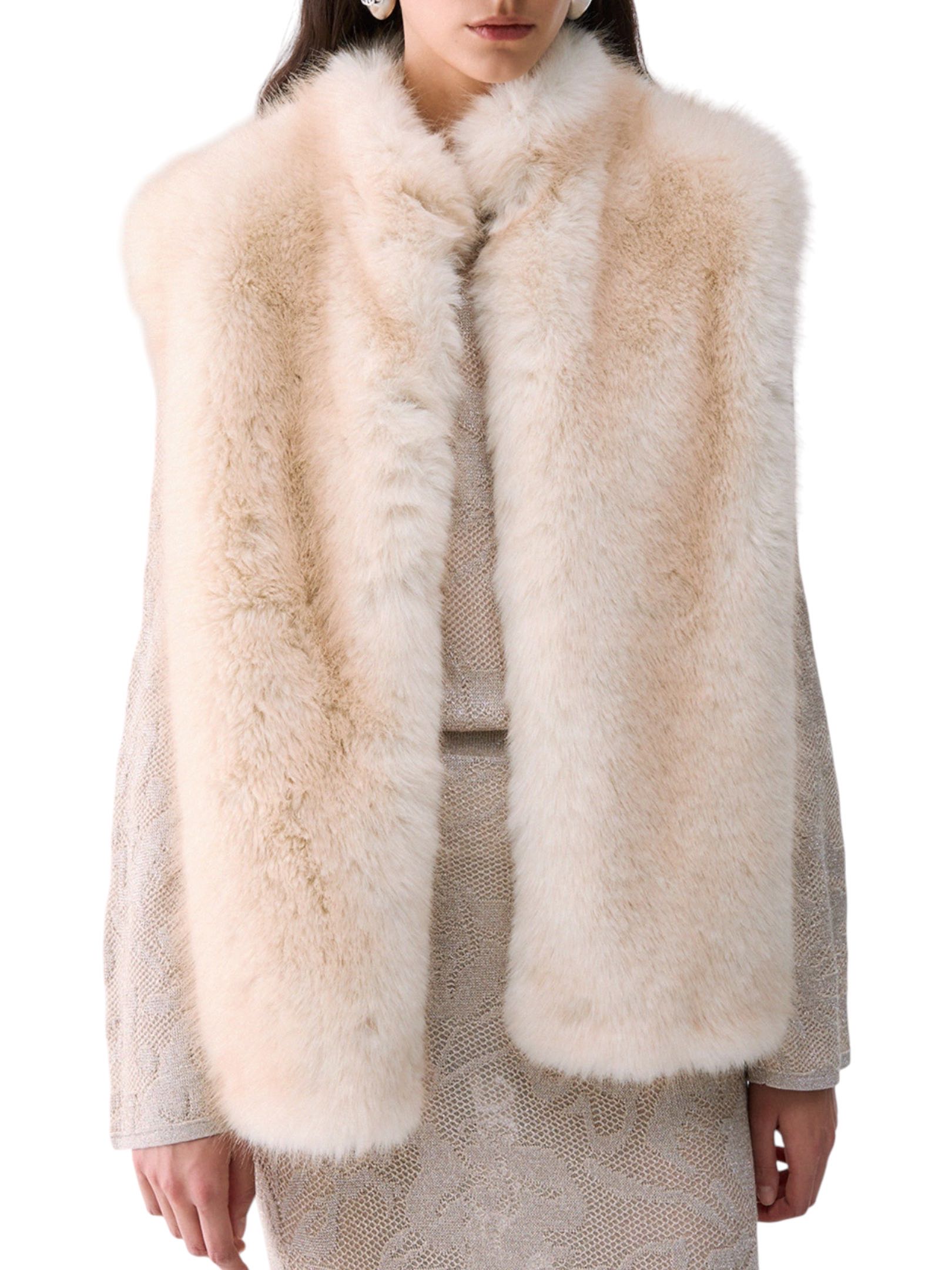 LIU JO - PELLICCIA BEIGE SMANICATA
