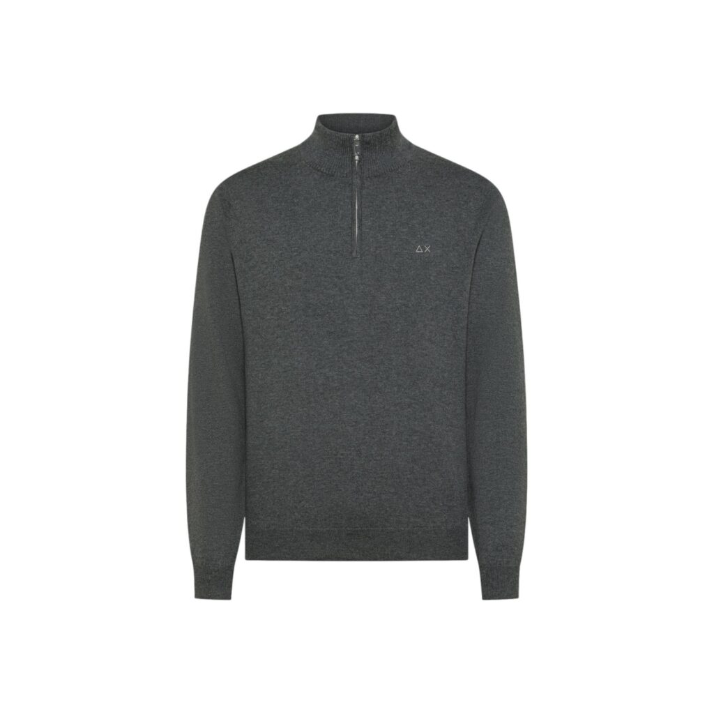 SUN 68 - MEZZA ZIP BASIC GRIGIO SC