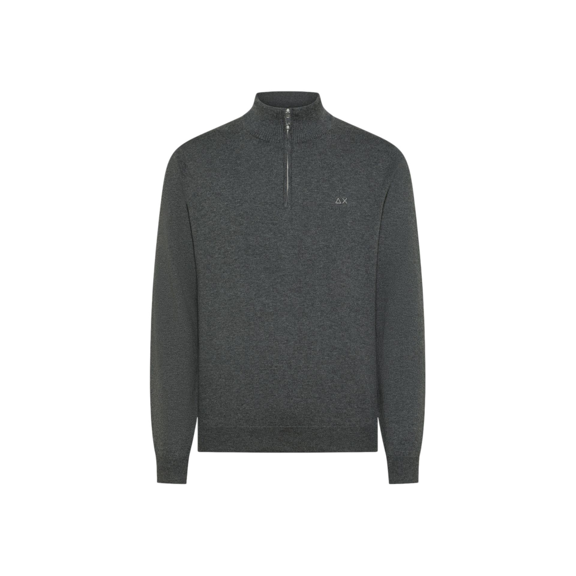 SUN 68 - MEZZA ZIP BASIC GRIGIO SC