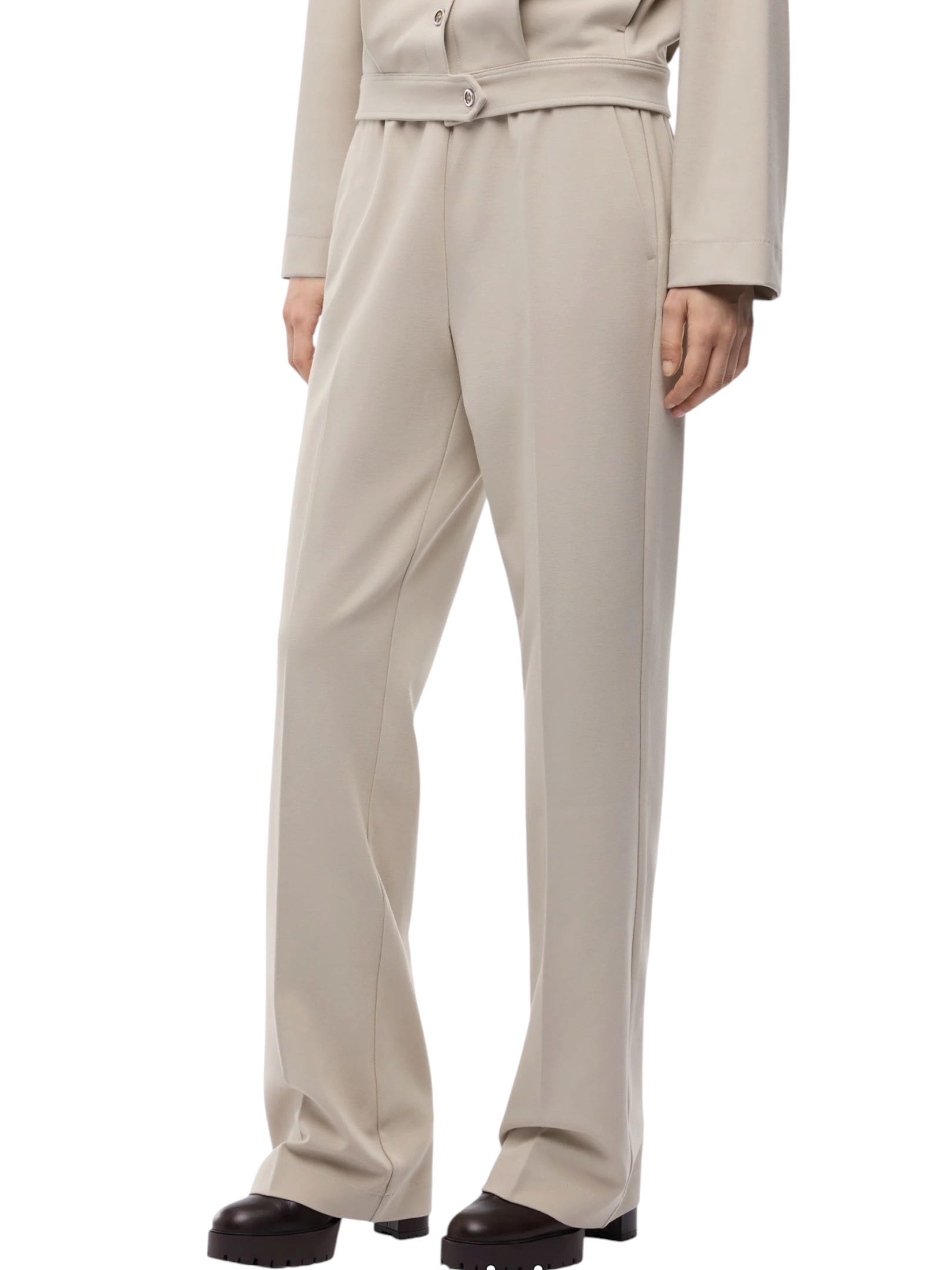 PINKO - PANTALONE BEIGE PUNTO STOFFA