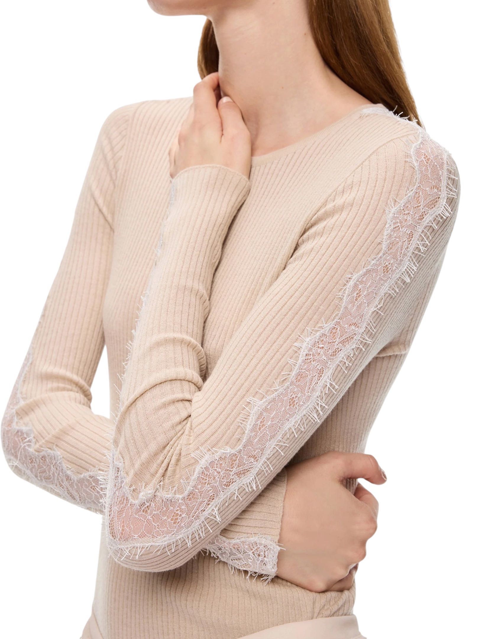 PINKO - MAGLIA BEIGE SETA/CASHMER - immagine 3