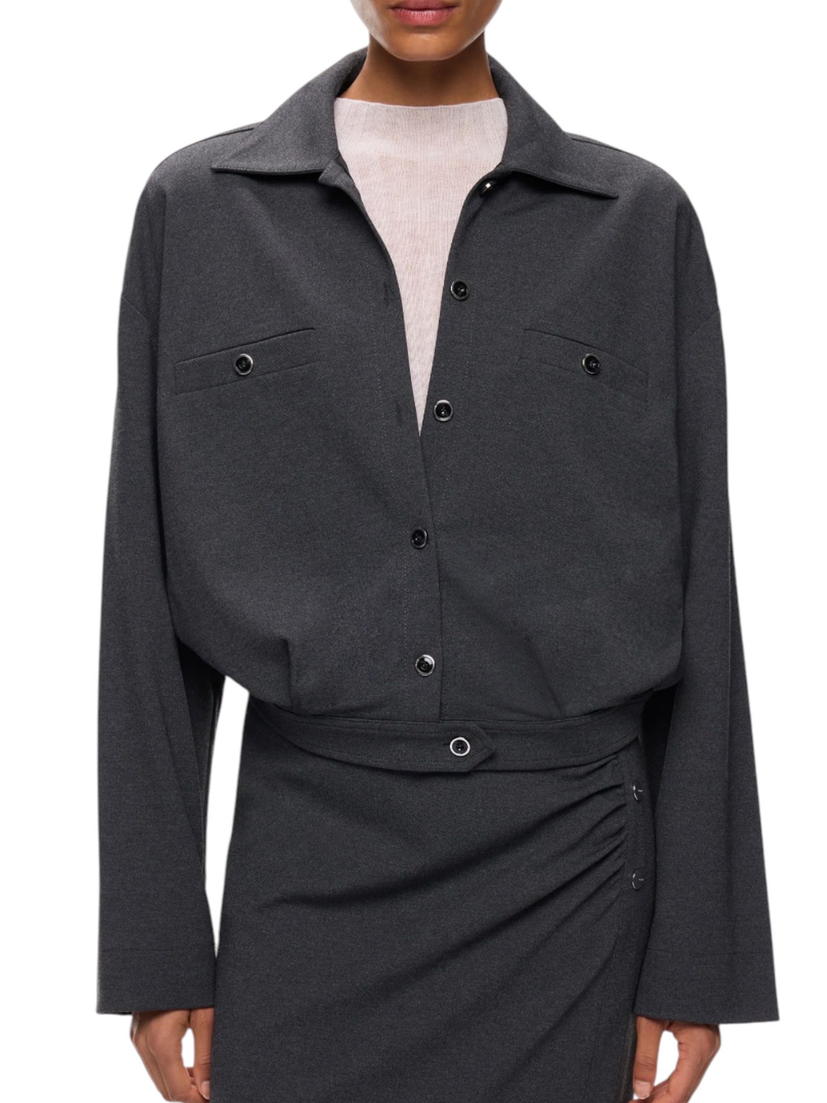 PINKO - GIACCA ANTRACITE CORTA - immagine 3