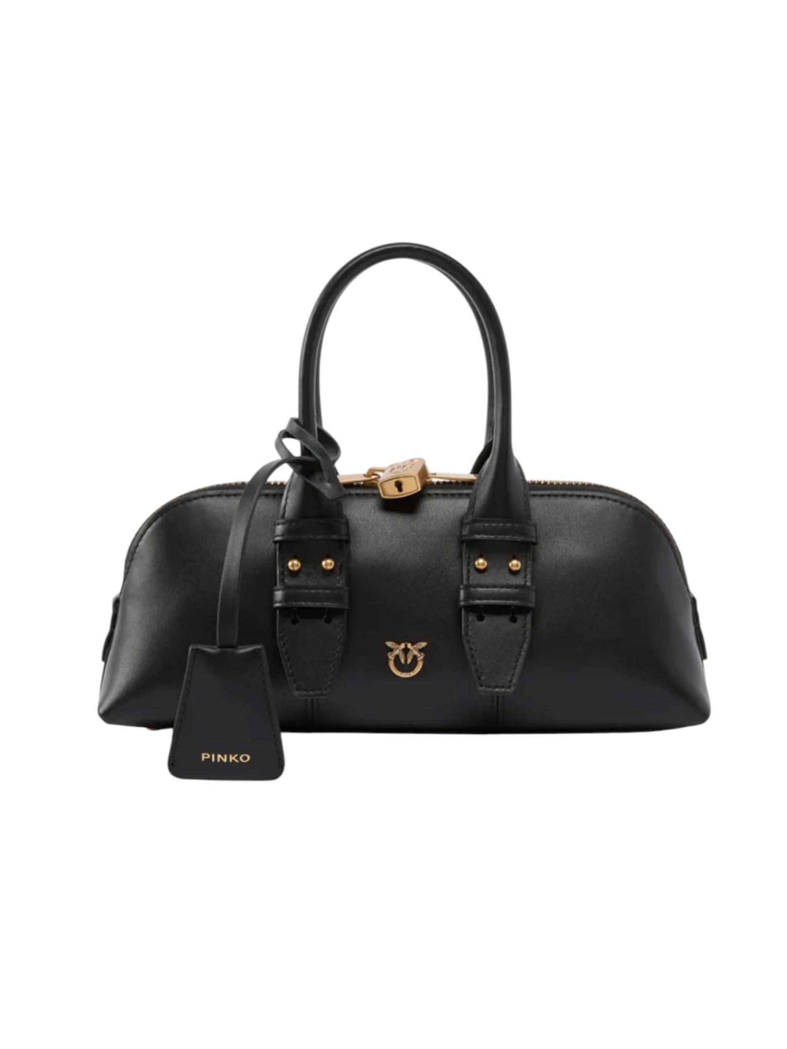 PINKO - BORSA NERA VITELLO BOWLING