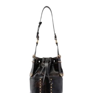 PINKO - BORSA SECCHIELLO MARRONE BORCHIE